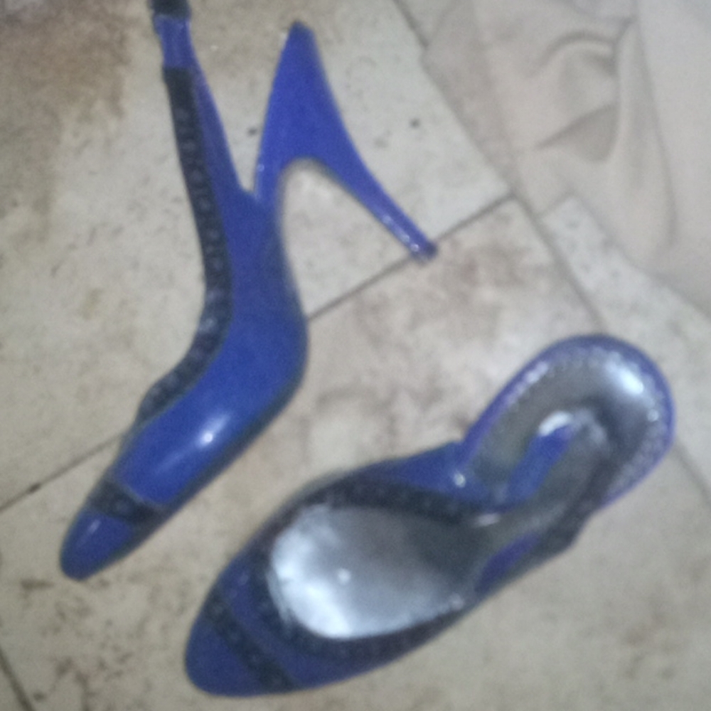 Blue vintage Reproduction wingtip shoes